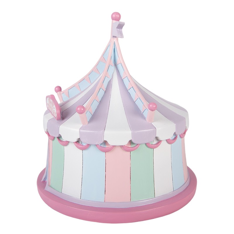 Clayre & Eef Statuetta decorativa di Natale Ø 21x20 cm Rosa Plastica