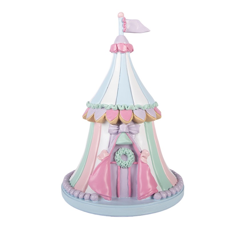 Clayre & Eef Statuetta decorativa di Natale Ø 20x29 cm Rosa Plastica