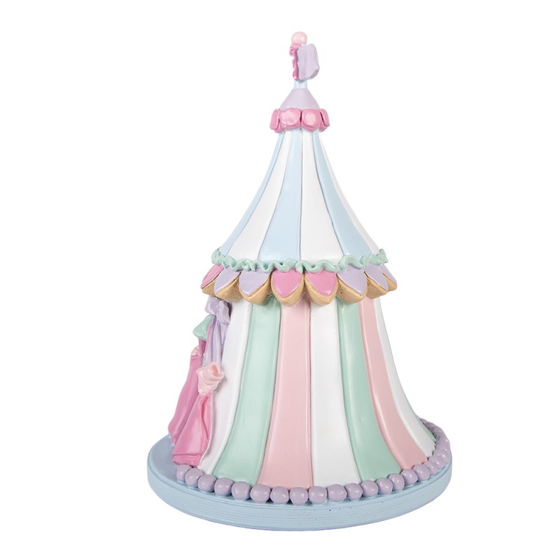 Clayre & Eef Statuetta decorativa di Natale Ø 20x29 cm Rosa Plastica