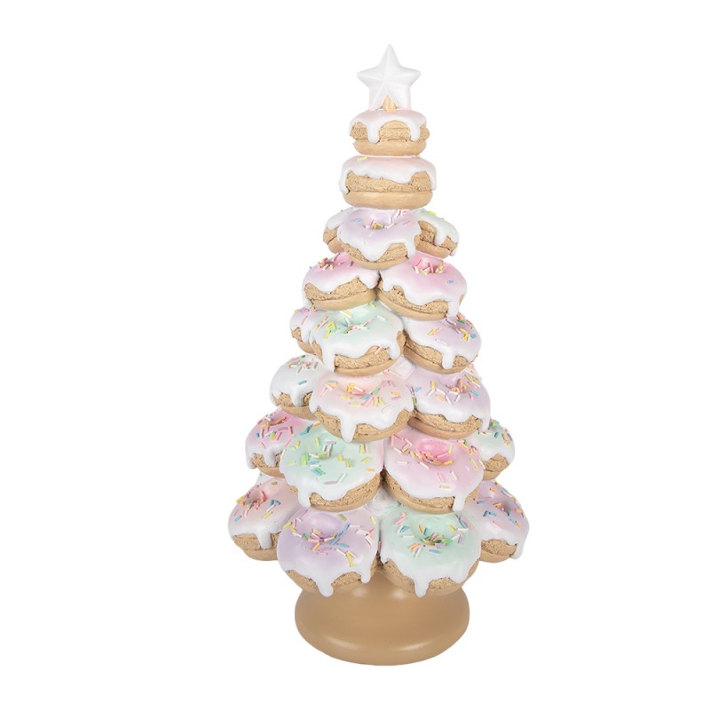 Clayre & Eef Weihnachtsdekorationsfigur Weihnachtsbaum Ø 22x43 cm Braun Kunststoff
