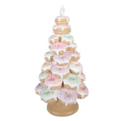 Clayre & Eef Weihnachtsdekorationsfigur Weihnachtsbaum Ø 22x43 cm Braun Kunststoff