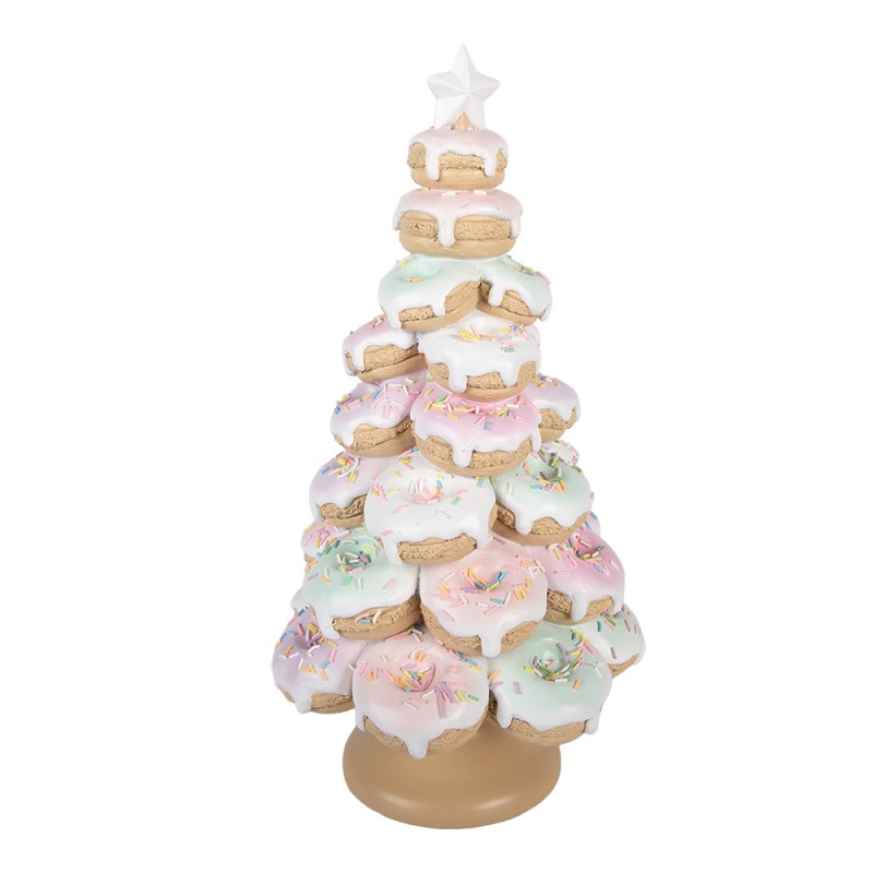Clayre & Eef Weihnachtsdekorationsfigur Weihnachtsbaum Ø 22x43 cm Braun Kunststoff