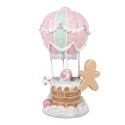 Clayre & Eef Christmas Decoration Figurine Hot Air Balloon 18x14x31 cm Pink Plastic