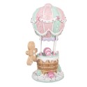 Clayre & Eef Christmas Decoration Figurine Hot Air Balloon 18x14x31 cm Pink Plastic