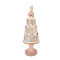 Clayre & Eef Maison en pain d'épice Ø 14x40 cm Marron Plastique
