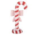 Clayre & Eef Statuetta decorativa di Natale Bastoncino di zucchero 11x6x20 cm Rosso Plastica