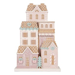Clayre & Eef Casa di pan di zenzero 26x10x40 cm Marrone Plastica