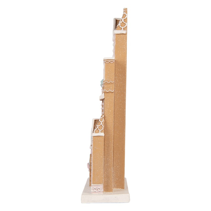 Clayre & Eef Casa di pan di zenzero 26x10x40 cm Marrone Plastica