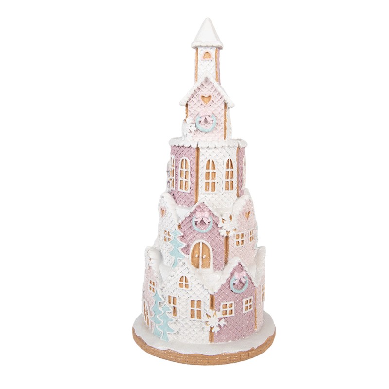 Clayre & Eef Gingerbread house 26x10x40 cm Brown Plastic