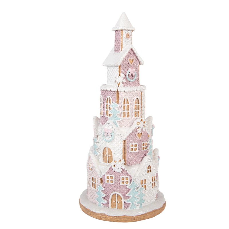 Clayre & Eef Gingerbread house 26x10x40 cm Brown Plastic