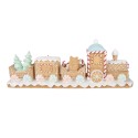 Clayre & Eef Kerstdecoratie Beeld Trein 47x10x17 cm Bruin Kunststof