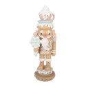 Clayre & Eef Décoration de Noël Image Casse-noisette 11x11x32 cm Marron Plastique