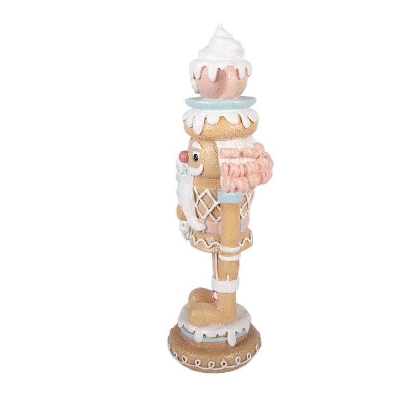 Clayre & Eef Décoration de Noël Image Casse-noisette 11x11x32 cm Marron Plastique