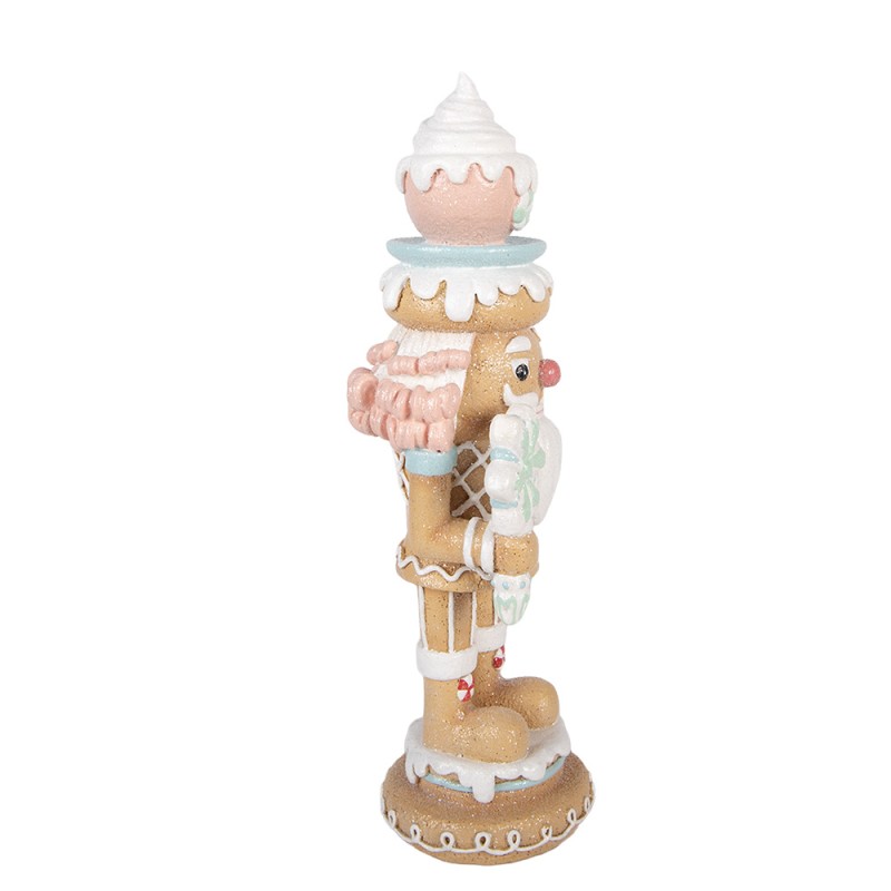 Clayre & Eef Décoration de Noël Image Casse-noisette 11x11x32 cm Marron Plastique