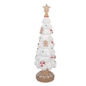 Clayre & Eef Weihnachtsdekorationsfigur Weihnachtsbaum Ø 12x38 cm Weiß Kunststoff