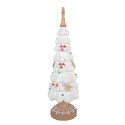 Clayre & Eef Weihnachtsdekorationsfigur Weihnachtsbaum Ø 12x38 cm Weiß Kunststoff