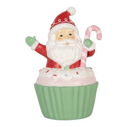 Clayre & Eef Décoration de Noël Image Père Noël 10x8x14 cm Rouge Plastique