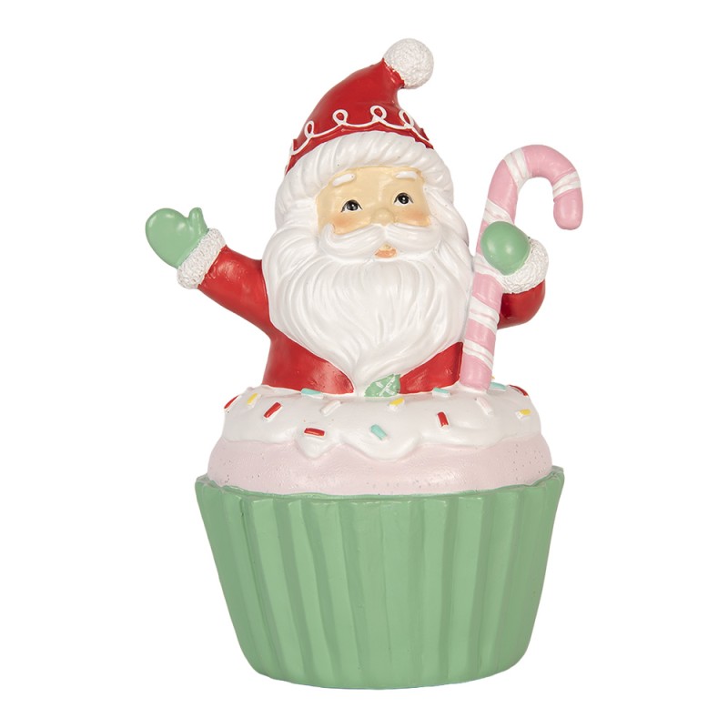 Clayre & Eef Décoration de Noël Image Père Noël 10x8x14 cm Rouge Plastique