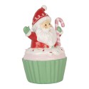 Clayre & Eef Décoration de Noël Image Père Noël 10x8x14 cm Rouge Plastique