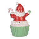Clayre & Eef Décoration de Noël Image Père Noël 10x8x14 cm Rouge Plastique
