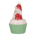 Clayre & Eef Décoration de Noël Image Père Noël 10x8x14 cm Rouge Plastique