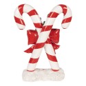 Clayre & Eef Weihnachtsdekorationsfigur Zuckerstange 19x8x25 cm Rot Kunststoff