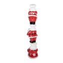 Clayre & Eef Weihnachtsdekorationsfigur Weihnachtsmann 12x14x52 cm Rot Kunststoff