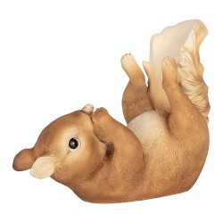 Clayre & Eef Decoratie Beeld Eekhoorn 28x15x22 cm Bruin Kunststof