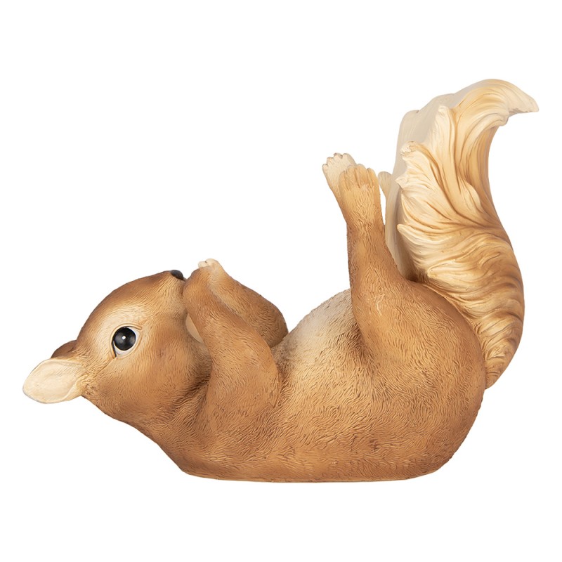 Clayre & Eef Decoratie Beeld Eekhoorn 28x15x22 cm Bruin Kunststof
