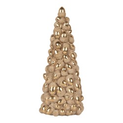 Clayre & Eef Weihnachtsdekorationsfigur Weihnachtsbaum Ø 13x31 cm Braun Kunststoff