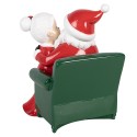 Clayre & Eef Weihnachtsdekorationsfigur Weihnachtsmann 15x17x20 cm Rot Kunststoff