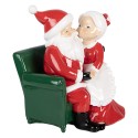 Clayre & Eef Weihnachtsdekorationsfigur Weihnachtsmann 15x17x20 cm Rot Kunststoff