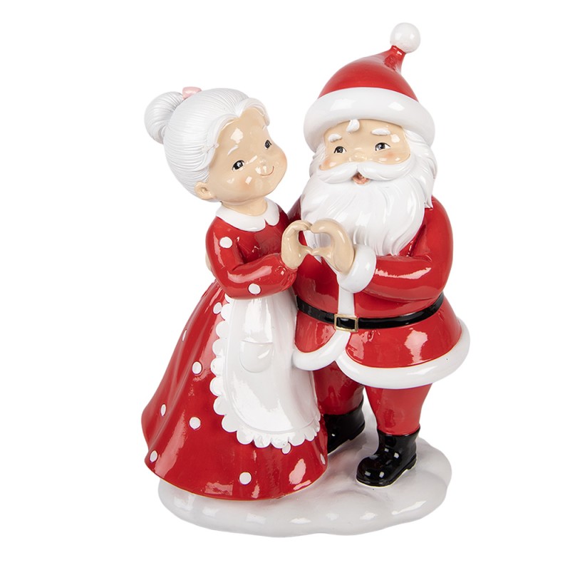 Clayre & Eef Décoration de Noël Image Père Noël 16x10x23 cm Rouge Plastique