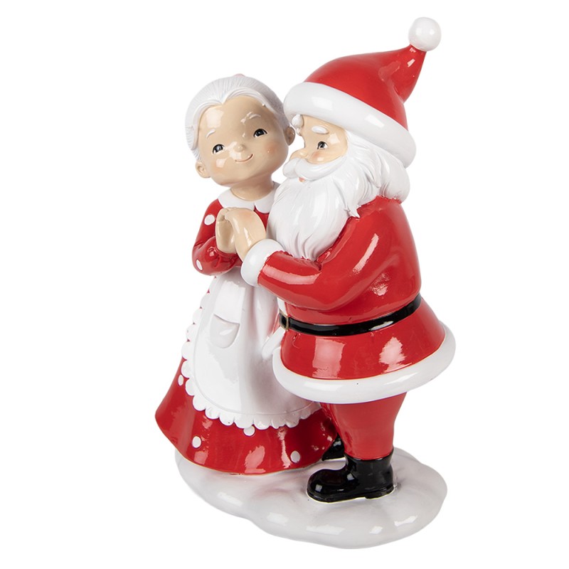 Clayre & Eef Décoration de Noël Image Père Noël 16x10x23 cm Rouge Plastique