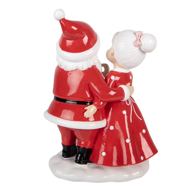 Clayre & Eef Décoration de Noël Image Père Noël 16x10x23 cm Rouge Plastique