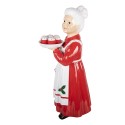 Clayre & Eef Christmas Decoration Figurine Mrs. Claus 11x14x27 cm Red Plastic