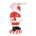 Clayre & Eef Weihnachtsdekorationsfigur Weihnachtsmann 21x14x27 cm Rot Kunststoff