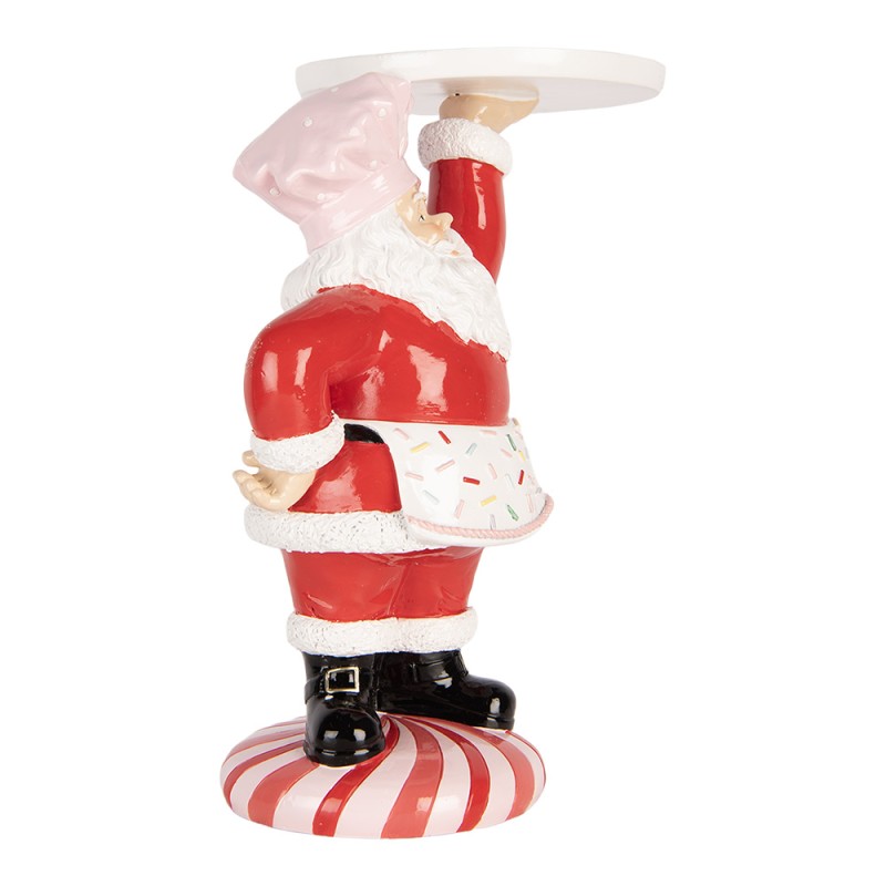 Clayre & Eef Weihnachtsdekorationsfigur Weihnachtsmann 21x14x27 cm Rot Kunststoff