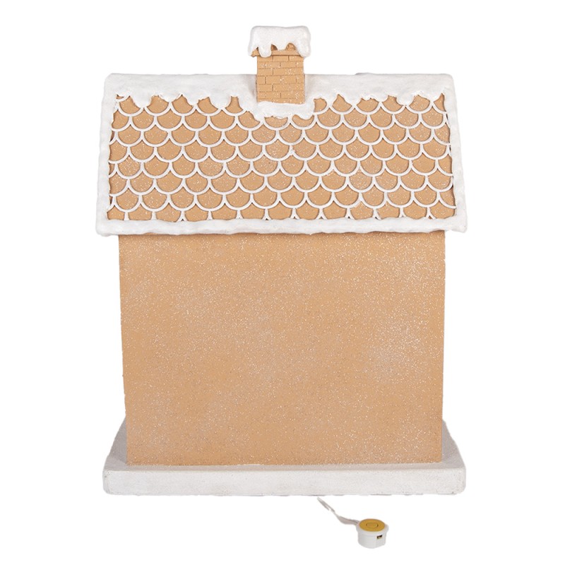 Clayre & Eef Casa di pan di zenzero 38x20x48 cm Marrone Plastica