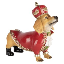 Clayre & Eef Décoration de Noël Image Chien 22x10x19 cm Marron Plastique