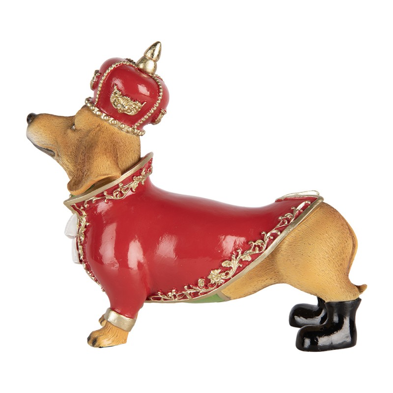 Clayre & Eef Décoration de Noël Image Chien 22x10x19 cm Marron Plastique