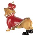 Clayre & Eef Décoration de Noël Image Chien 22x10x19 cm Marron Plastique
