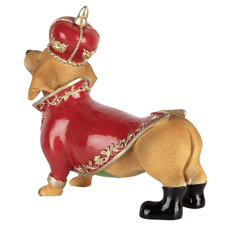 Clayre & Eef Décoration de Noël Image Chien 22x10x19 cm Marron Plastique