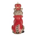 Clayre & Eef Statuetta decorativa di Natale Gatto 8x11x21 cm Grigio Plastica