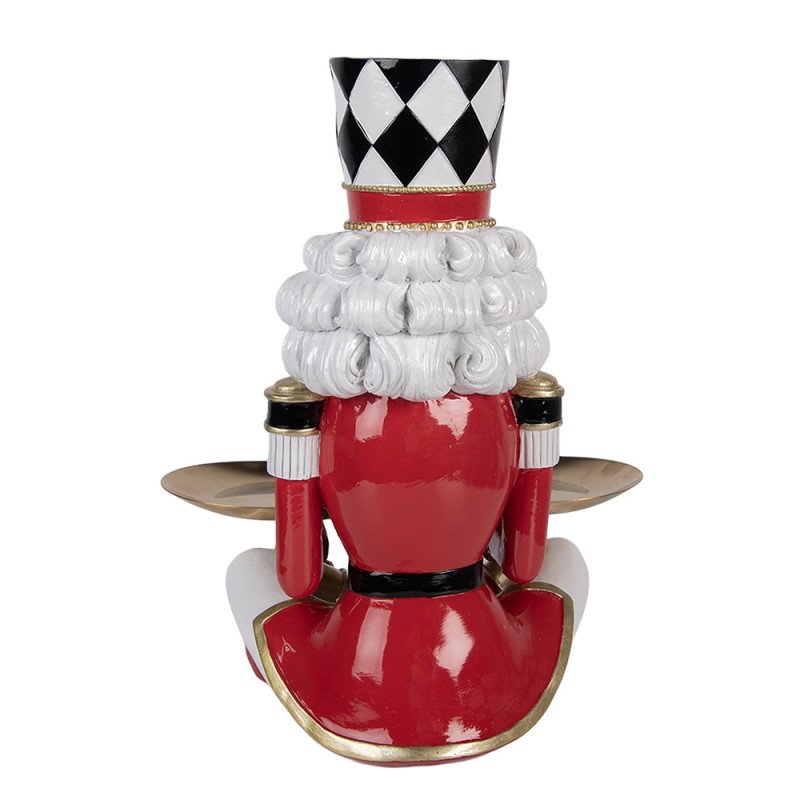 Clayre & Eef Décoration de Noël Image Casse-noisette 26x21x32 cm Rouge Plastique