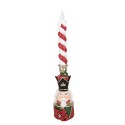 Clayre & Eef Kerzenständer 9x10x45 cm Rot Kunststoff