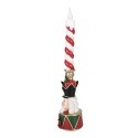 Clayre & Eef Kerzenständer 9x10x45 cm Rot Kunststoff