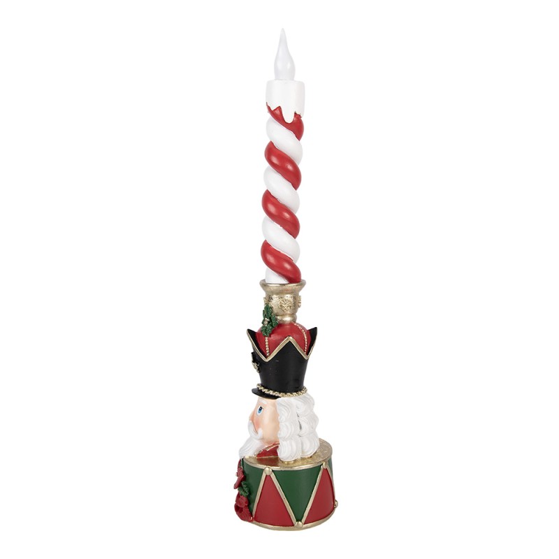Clayre & Eef Kerzenständer 9x10x45 cm Rot Kunststoff