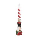 Clayre & Eef Kerzenständer 9x10x45 cm Rot Kunststoff