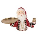 Clayre & Eef Weihnachtsdekorationsfigur Weihnachtsmann 35x22x25 cm Rot Kunststoff